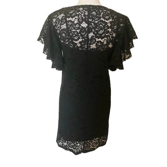 Zara Trafaluc Black Rose Embroidery Dress Medium - Picture 3 of 4